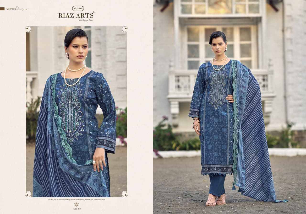 BIN SAEED NAWAZISH VOLUME.2 By RIAZ ARTS 1001 TO 1006 Series Beautiful Festive Suits Stylish Fancy Colorful Casual Wear & Ethnic Wear Cotton Cambric Lawn Print Dresses At Wholesale Price